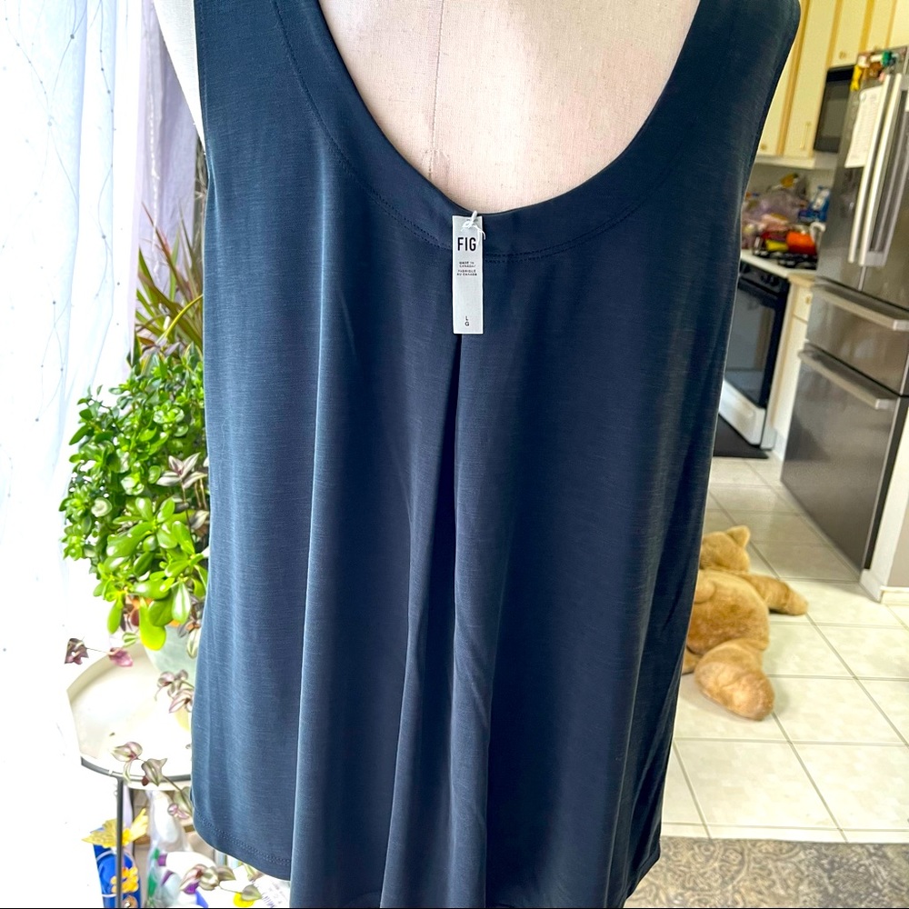 FIG gray open shirt